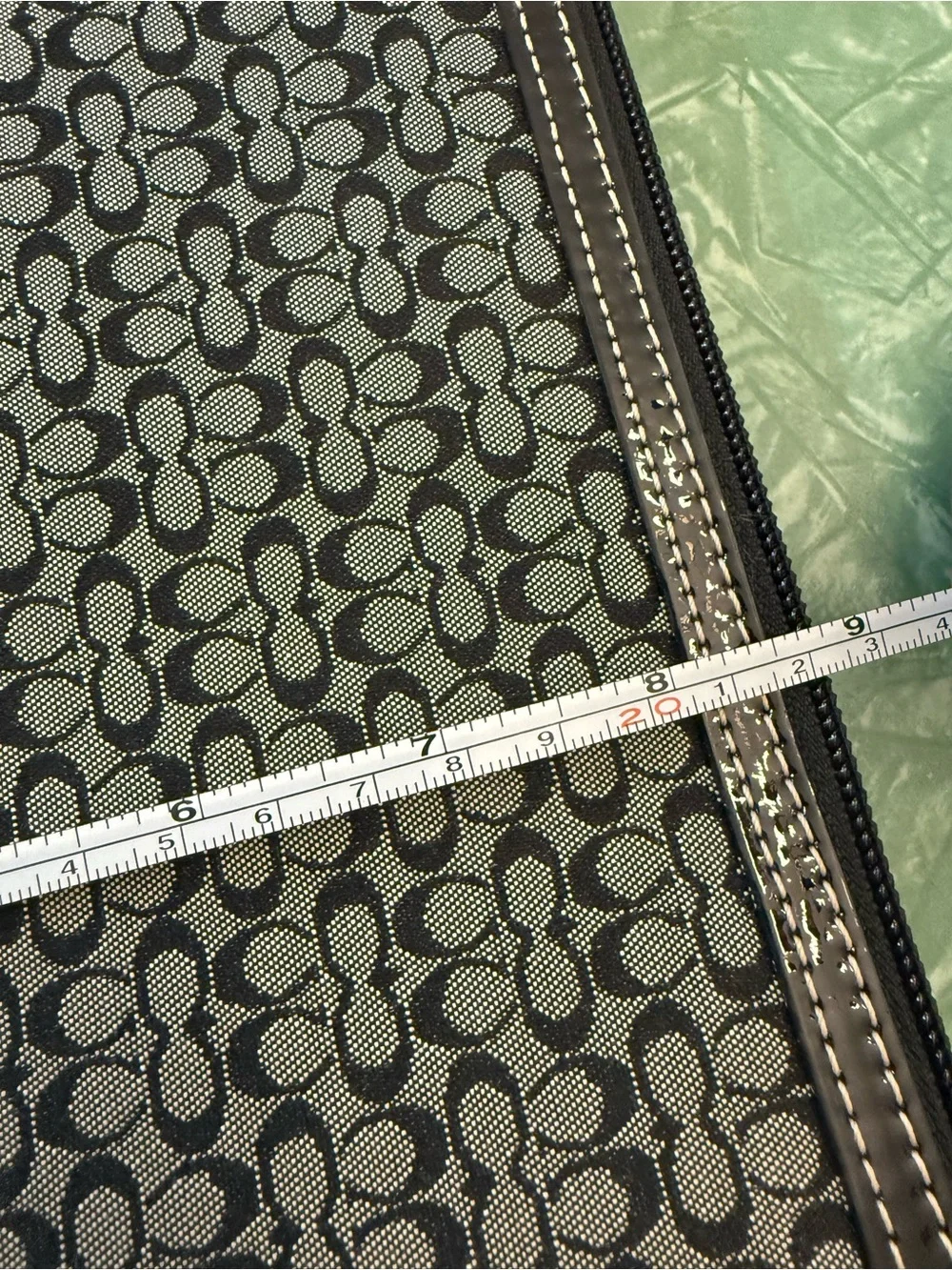 Coach Gray Signature Pattern Laptop Sleeve